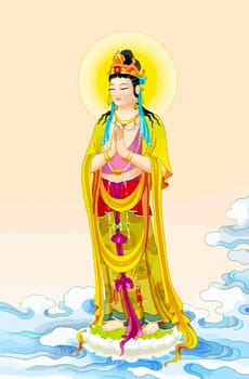 Avalokitesvara Bodhisattva chinese culture holy illustration