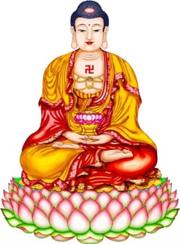 buddha  peace wisdom meditating  enlighted position illustration