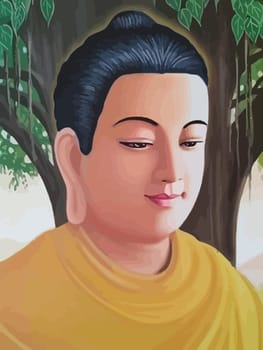 buddha  peace wisdom meditating  enlighted position illustration