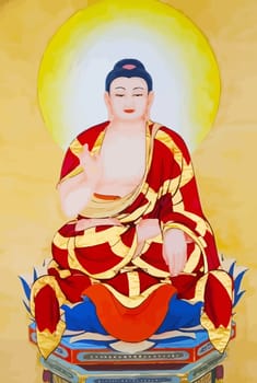 buddha  peace wisdom meditating  enlighted position illustration