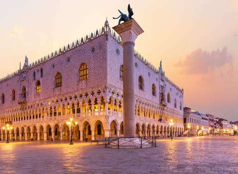 Doge's Palace near San Marco Square, Venice, Italy.