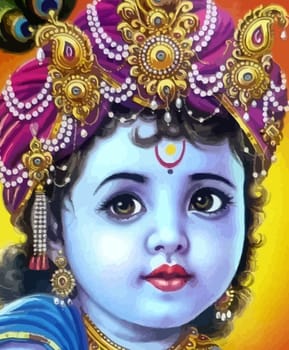 shri krishna govinda hinduism culture mythology illustration