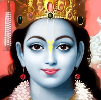 shri krishna govinda hinduism culture mythology illustration