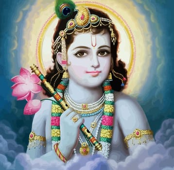 shri gopal krishna hinduism culture mythology illustration