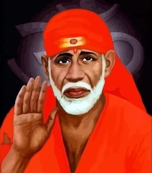sai baba indian god illustration culture