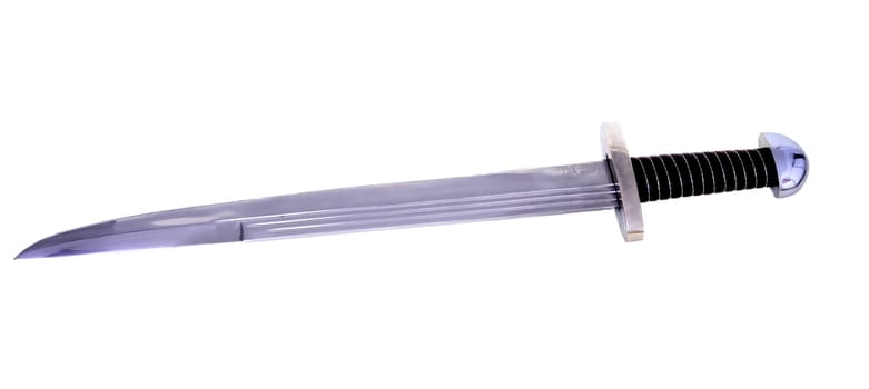 Very large bowie knife isolated over white