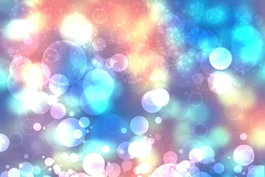 Abstract festive fresh colorful pastel background texture with circular bokeh lights. Beautiful texture for holidays and other festivals.