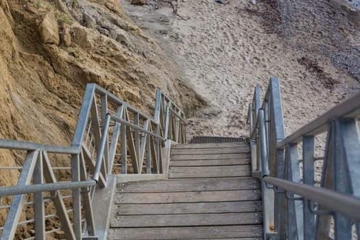 Cliff of ahrenshoop village at baltic sea peninsula darss. (Germany) in autumn time.