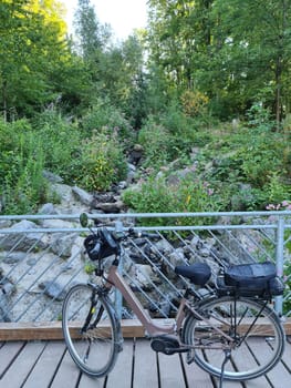 Bike tour through a beautiful park