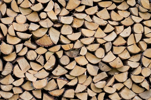 firewood stacked in a pile