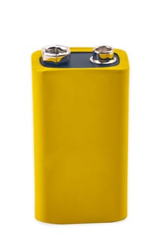 Yellow Batteries isolated on white background
