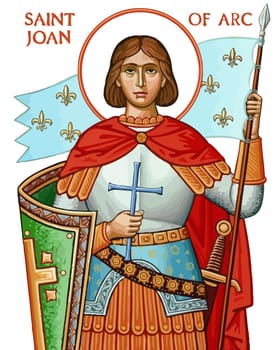 joan of arc heroine saint illustration
