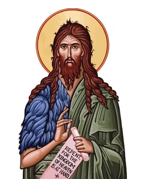 saint john the forerunner  faith religion illustration