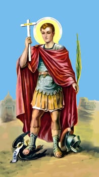 st expeditus legend warrior speedy cases  illustration holy saint
