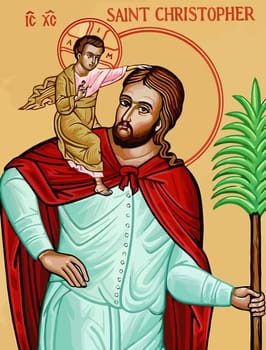 saint christopher holy faith religion illustration