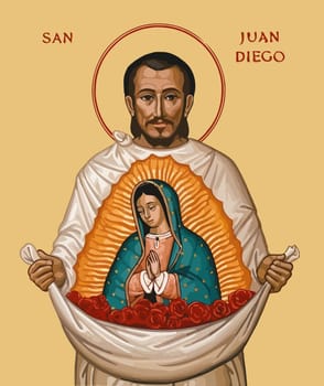 saint juan diego faith religion illustration