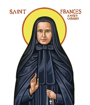 saint frances xavier cabrini  faith religion illustration