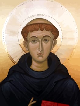 saint anthony of padua religion faith holy illustration