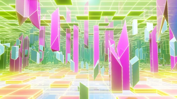 3D illustration Background for advertising and wallpaper in art retro and holographic scene. 3D rendering in decorative concept.