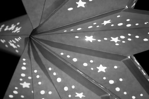 Beautiful shiny star mood lamp is merry advent decoration. Traditional symbol of the best miracle time of the year. Part of series.