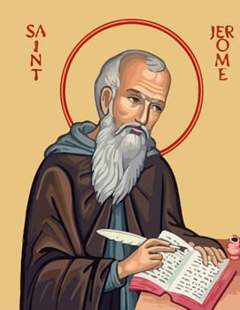 saint jerome faith religion illustration