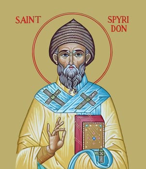 saint spyridon faith religion illustration
