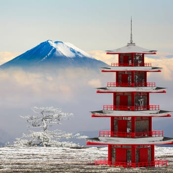 The beautiful landscape with nice background color