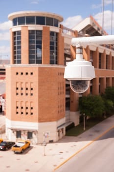 Security officers can keep an eye on things remotely from this camera