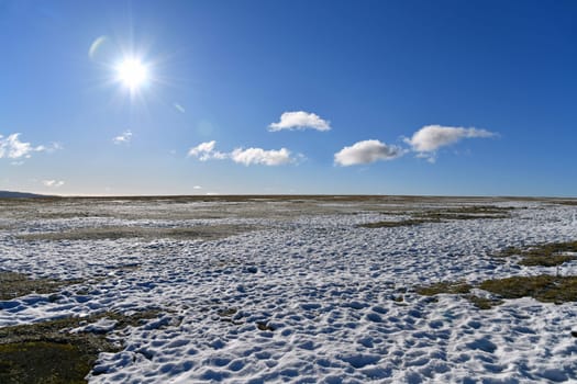 Beautiful windless winter day on the wasserkuppe