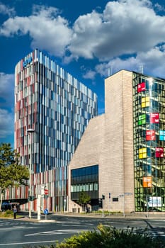 Frankfurt, Hesse GERMANY - October 09 2021: Headquarters of KfW Bank in Frankfurt, Germany - KfW is a german government-owned development bank