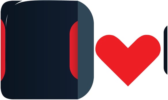 a red heart on a greeting card for valentine