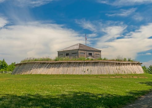 Preserved Fort Holmes on Historic Mackinac Island in Michigan