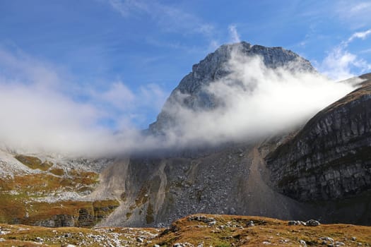 Mangart is a peak in the Julian Alps between Slovenia and Italy