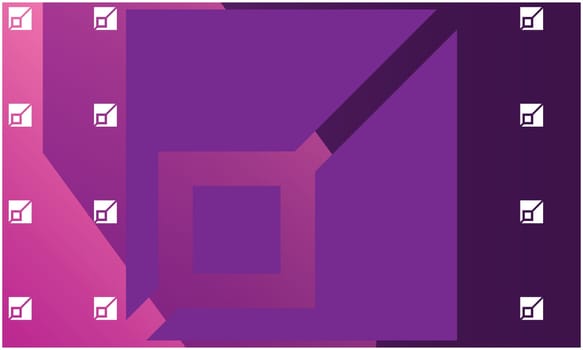 graphic design of square art on abstract purple background