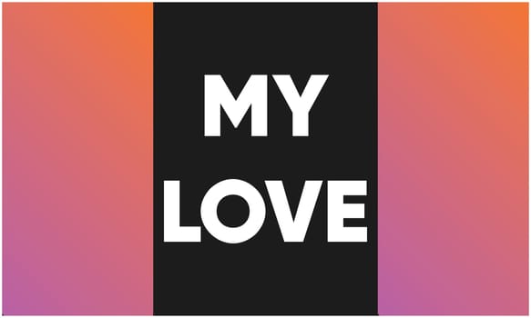 valentine day greeting on abstract dark background