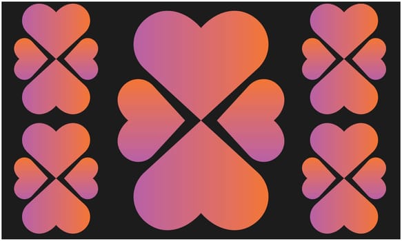 creative art of heart on abstract dark background