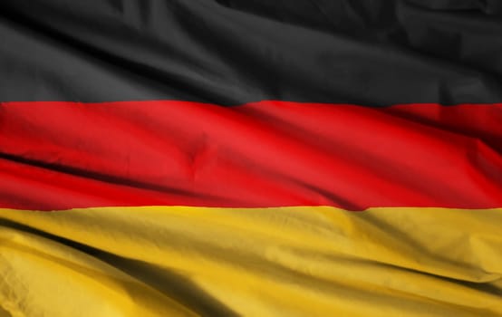Design of German Flag Flying in the Wind