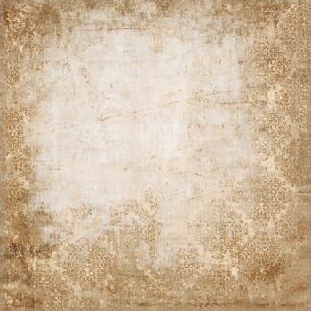 Detail of a section of old, and stained wallpaper