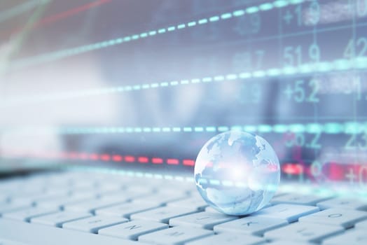 Global data and finance concept