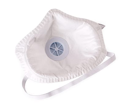 The close up of protective mask on isolated white background.