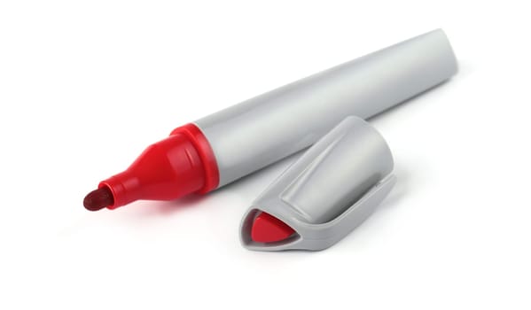 The grey marker isolated on a white background with clipping path