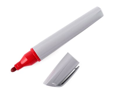 The grey marker isolated on a white background with clipping path