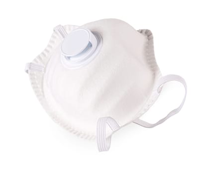 The close up of protective mask on isolated white background.