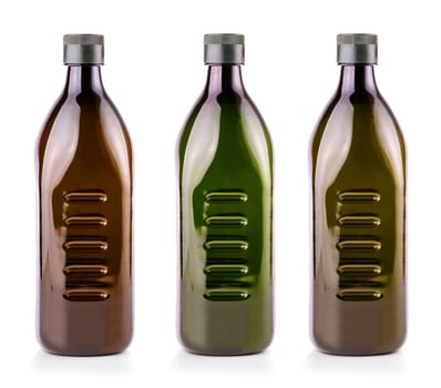 The Oil bottle isolated on a over white background