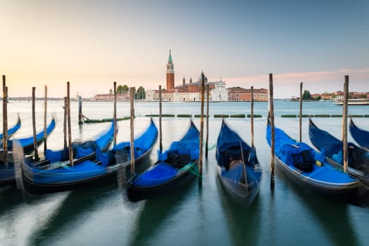 San Giorgio Maggiore in Venice with gondola in foreground