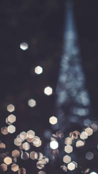 Blurred of Bokeh Pagoda for the light. Vintage tone.  Blur bokeh image of typical Thailand old town background pagoda scene blurred.