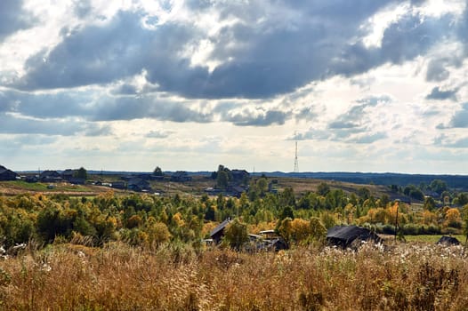 landscape with clouds and sky. High quality photo