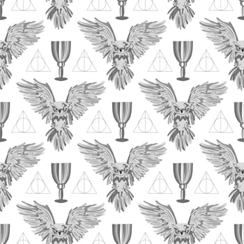 Hand drawn teenage pattern for concept design. Light background. Trendy backdrop creative background. Hand drawn.