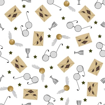 Hand drawn teenage pattern for concept design. Light background. Trendy backdrop creative background. Hand drawn.