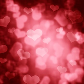 Valentine design with heart bokeh